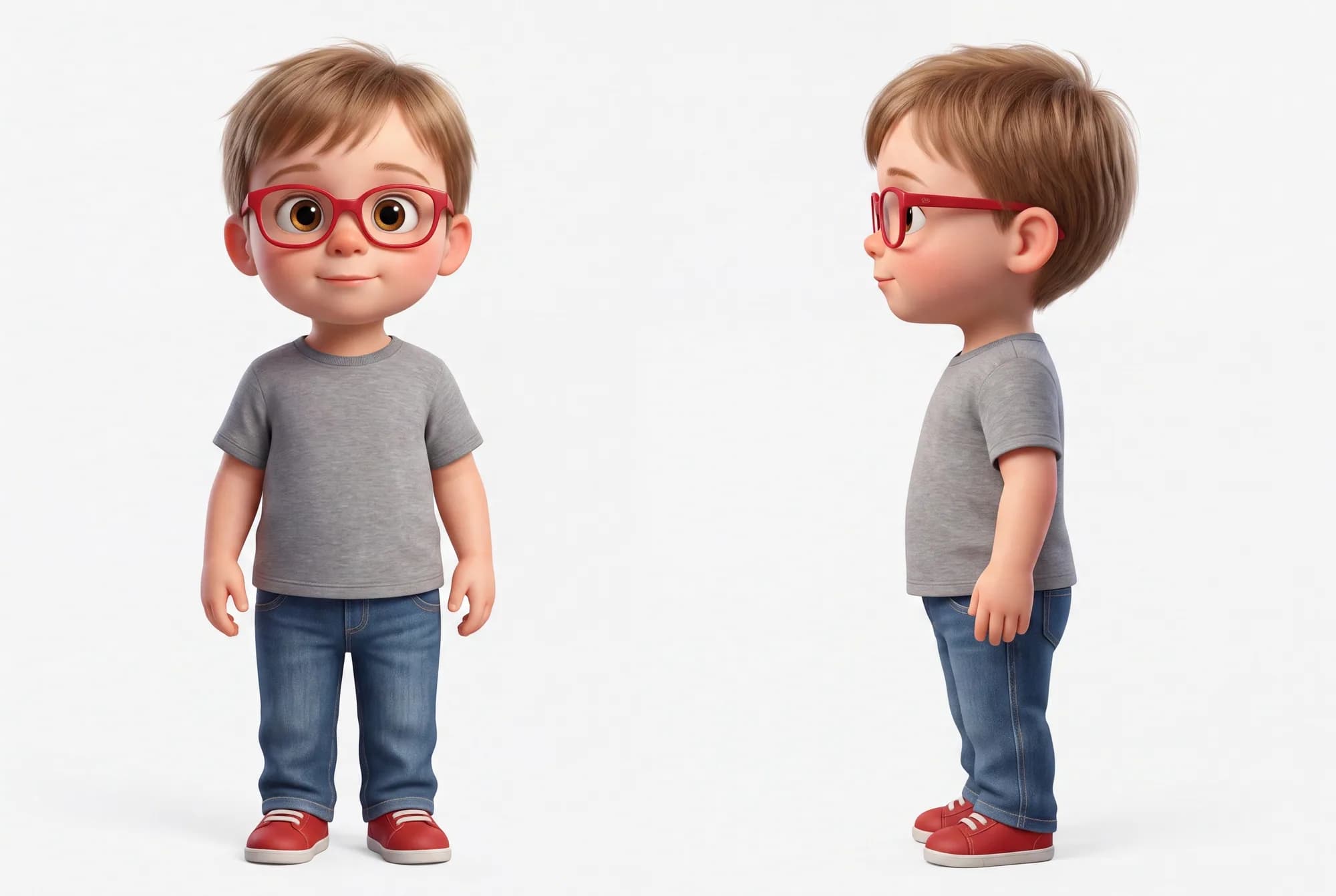 Josh - step 2 - The illustrated character, front and side